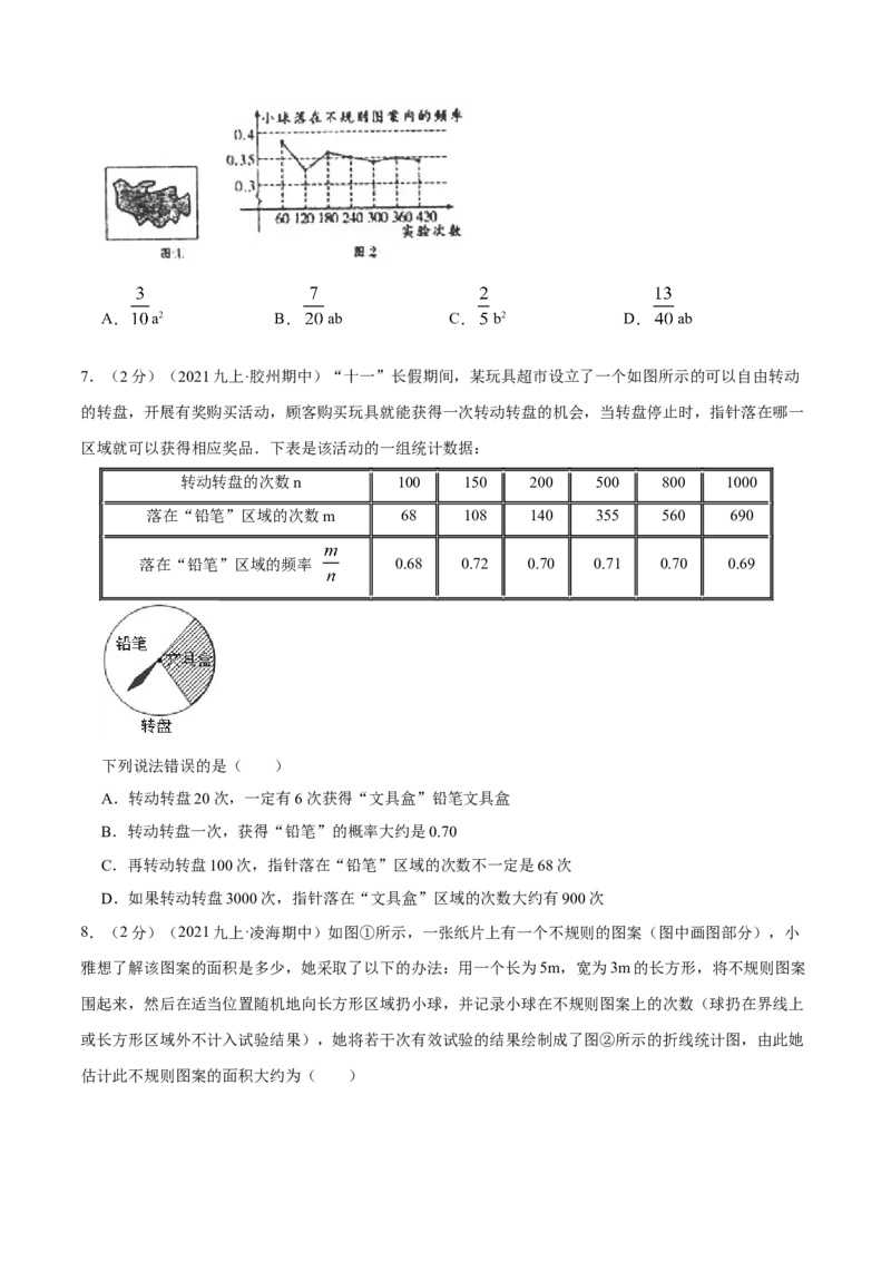 专题10用频率估计概率（原卷版）_北师大初中数学_9上-北师大版初中数学_06专项讲练_挑战压轴题2022-2023学年九年级数学上册压轴题专题精选汇编（北师大版）