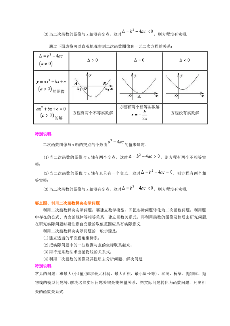 专题2.49《二次函数》全章复习与巩固（知识讲解）--学年_北师大初中数学_9下-北师大版初中数学_05习题试卷_1课时练习_同步练习（第2套）