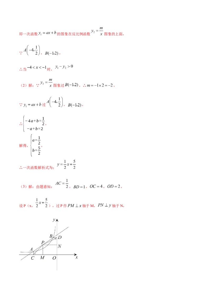 专题14反比例函数的图形和性质（解析版）_北师大初中数学_9上-北师大版初中数学_06专项讲练_挑战压轴题2022-2023学年九年级数学上册压轴题专题精选汇编（北师大版）