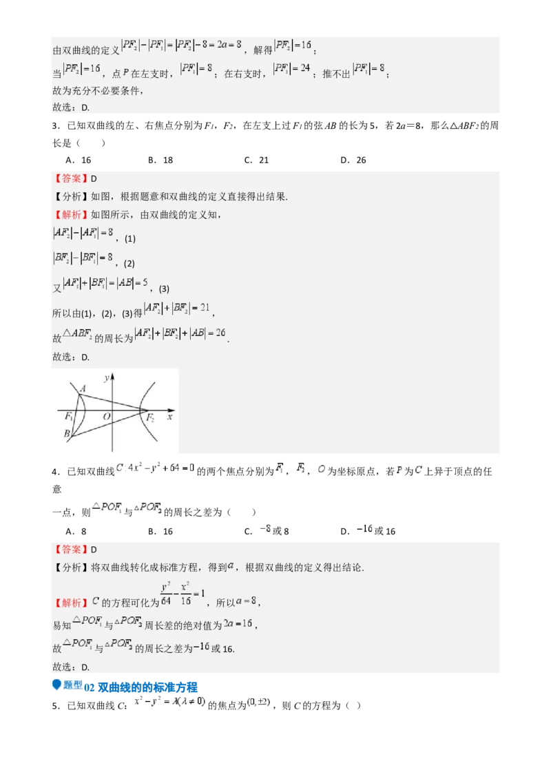专题26双曲线（七大题型模拟精练核心素养分析方法归纳）-（新高考专用）专题26双曲线（七大题型模拟精练）（解析版）_02高考数学_2025年新高考资料_一轮复习
