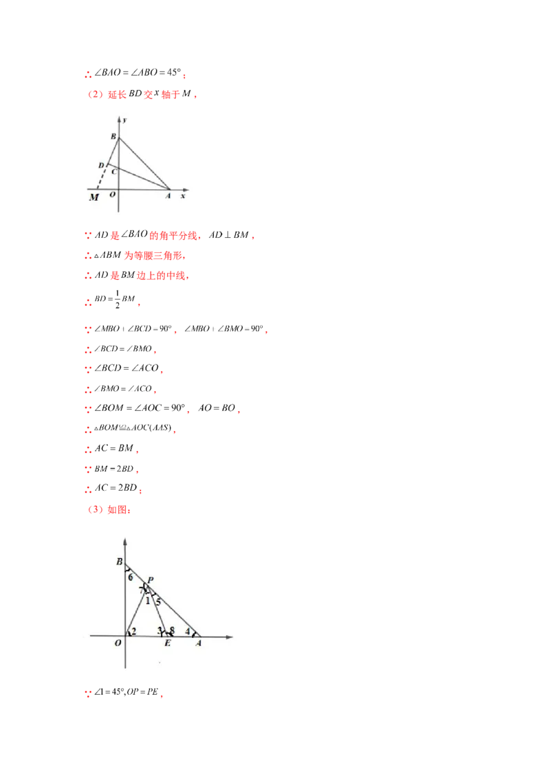 专题3.16平面直角坐标系背景下的几何问题（专项练习）-2021-2022学年八年级数学上册基础知识专项讲练（北师大版）_北师大初中数学_8上-北师大版初中数学_旧版_06专项讲练