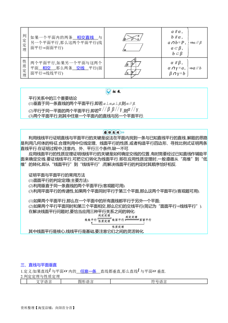 专题22直线、平面位置关系（平行、垂直）的判定与性质（教师版）_02高考数学_通用版（老高考）复习资料_2024年复习资料_完备战2024年高考数学一轮复习考点帮（全国通用）