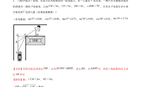 专题1.8解直角三角形的应用实际问题大题专练（重难点培优）-九年级数学下册尖子生同步培优题典（解析版）北师大版_北师大初中数学_9下-北师大版初中数学_05习题试卷_1课时练习