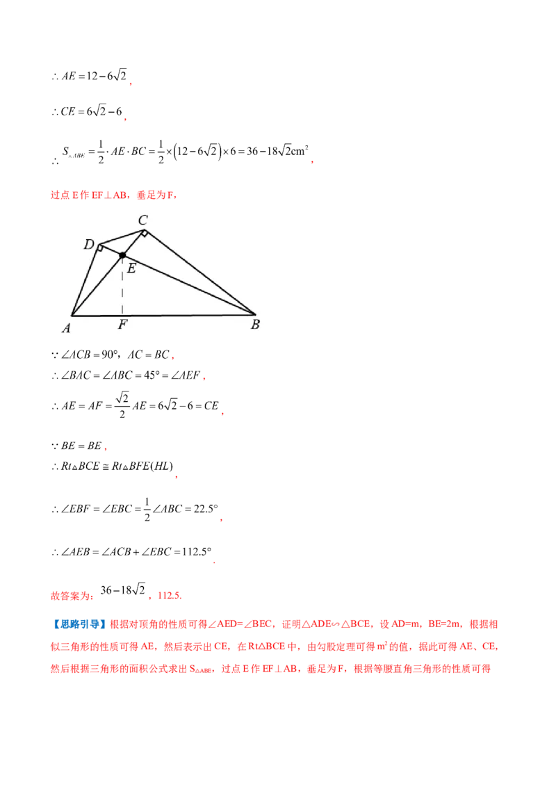专题11相似三角形的判定和性质（解析版）_北师大初中数学_9上-北师大版初中数学_06专项讲练_挑战压轴题2022-2023学年九年级数学上册压轴题专题精选汇编（北师大版）