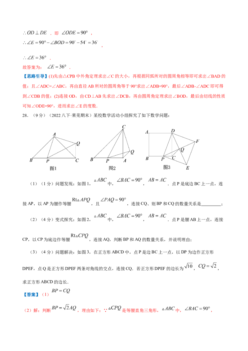 专题11相似三角形的判定和性质（解析版）_北师大初中数学_9上-北师大版初中数学_06专项讲练_挑战压轴题2022-2023学年九年级数学上册压轴题专题精选汇编（北师大版）