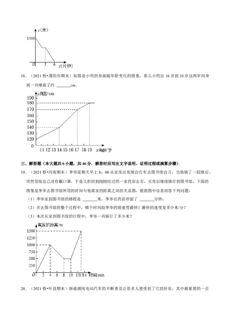 专题3.3用图象表示的变量间关系-七年级数学下册尖子生同步培优题典（原卷版）北师大版_北师大初中数学_7下-北师大版初中数学_7下-初中数学北师大版（旧版）赠送_05习题试卷