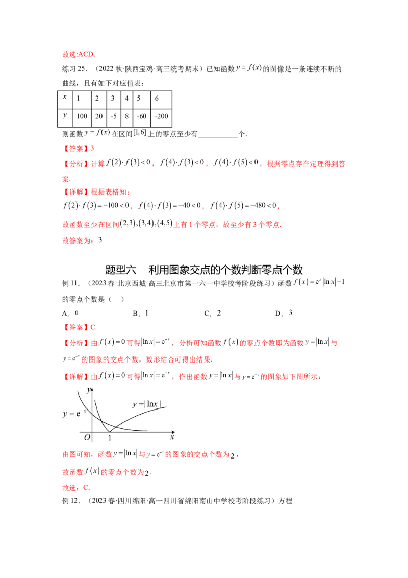 专题3.7函数的图象及零点问题（解析版）_02高考数学_新高考复习资料_2024年新高考资料_一轮复习资料_完备战2024年新高考数学一轮复习题型突破精练（新高考）