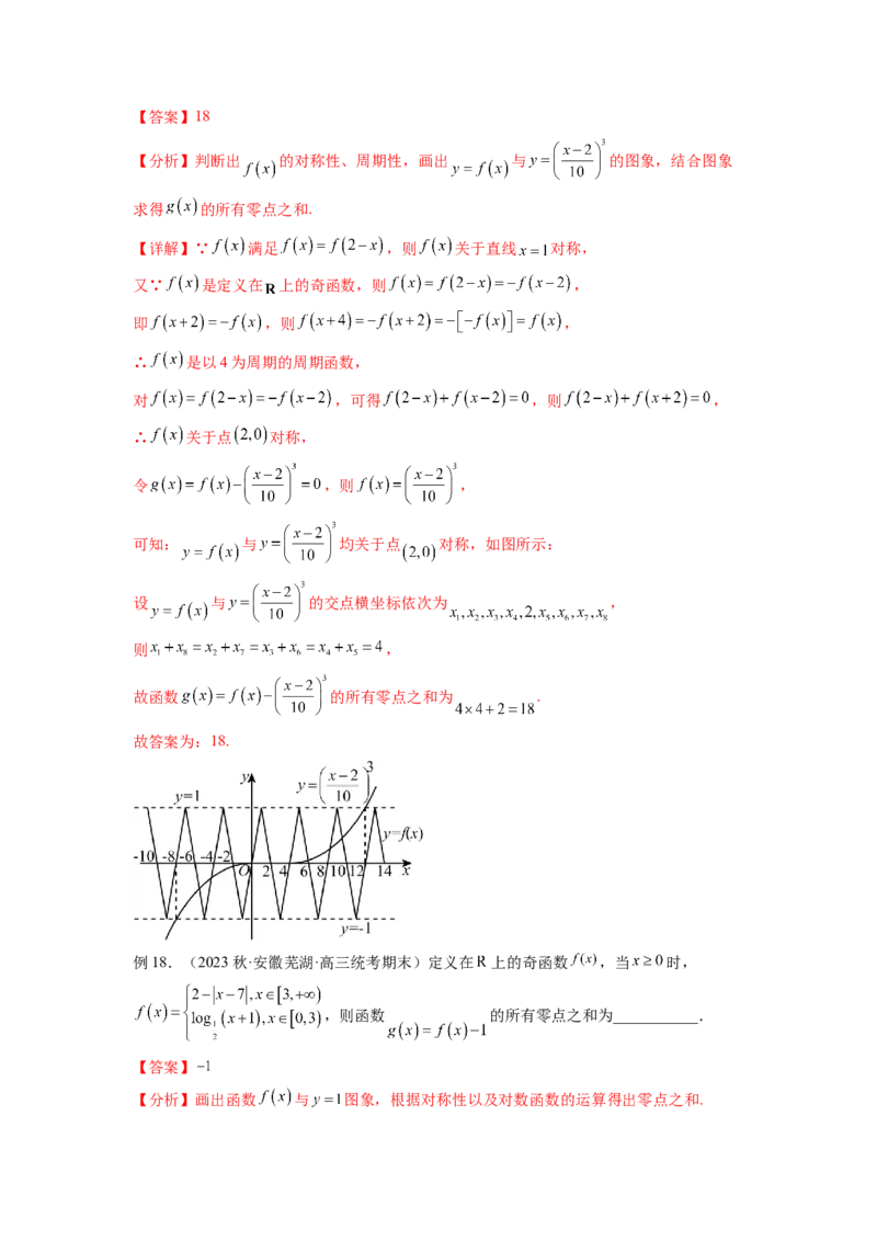 专题3.7函数的图象及零点问题（解析版）_02高考数学_新高考复习资料_2024年新高考资料_一轮复习资料_完备战2024年新高考数学一轮复习题型突破精练（新高考）