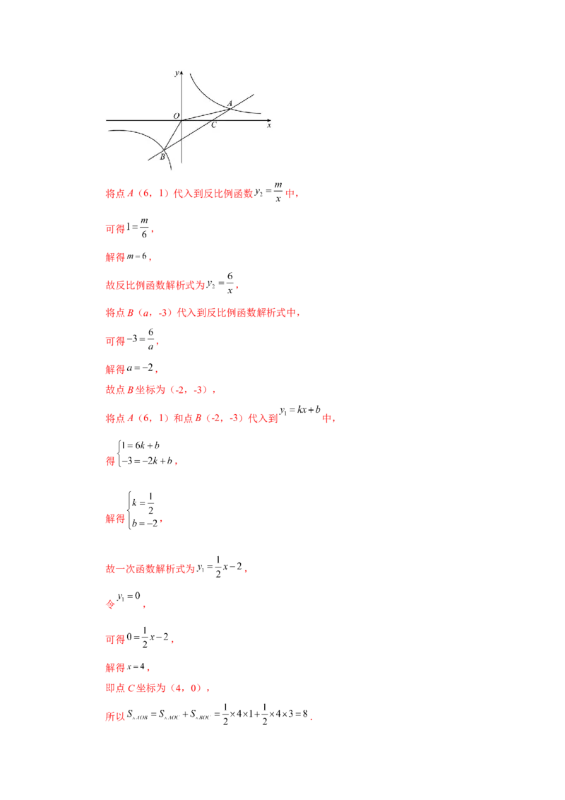 专题6.29《反比例函数》中考常考考点专题（2）（基础篇）（专项练习）-2022-2023学年九年级数学上册基础知识专项讲练（北师大版）_北师大初中数学_9上-北师大版初中数学_06专项讲练