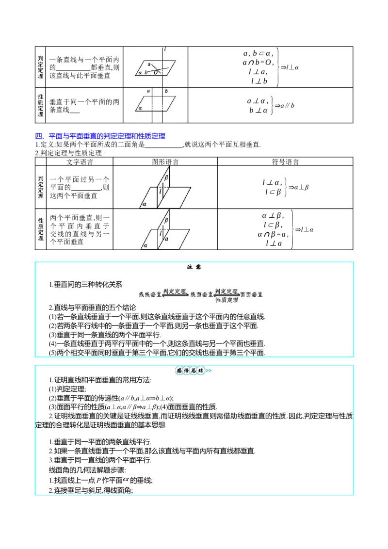 专题22直线、平面位置关系（平行、垂直）的判定与性质（学生版）_02高考数学_通用版（老高考）复习资料_2024年复习资料_完备战2024年高考数学一轮复习考点帮（全国通用）