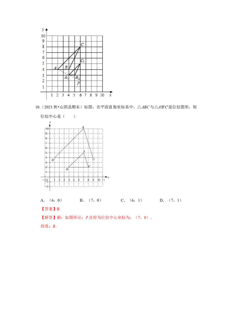 专题4.3图形的位似（专项训练）-2022-2023学年九年级数学上册《同步考点解读&bull;专题训练》（北师大版）_北师大初中数学_9上-北师大版初中数学_06专项讲练