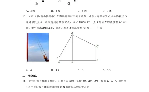 专题1.3勾股定理的应用（能力提升）-2022-2023学年八年级数学上册《同步考点解读&bull;专题训练》（北师大版）_北师大初中数学_8上-北师大版初中数学_旧版_06专项讲练