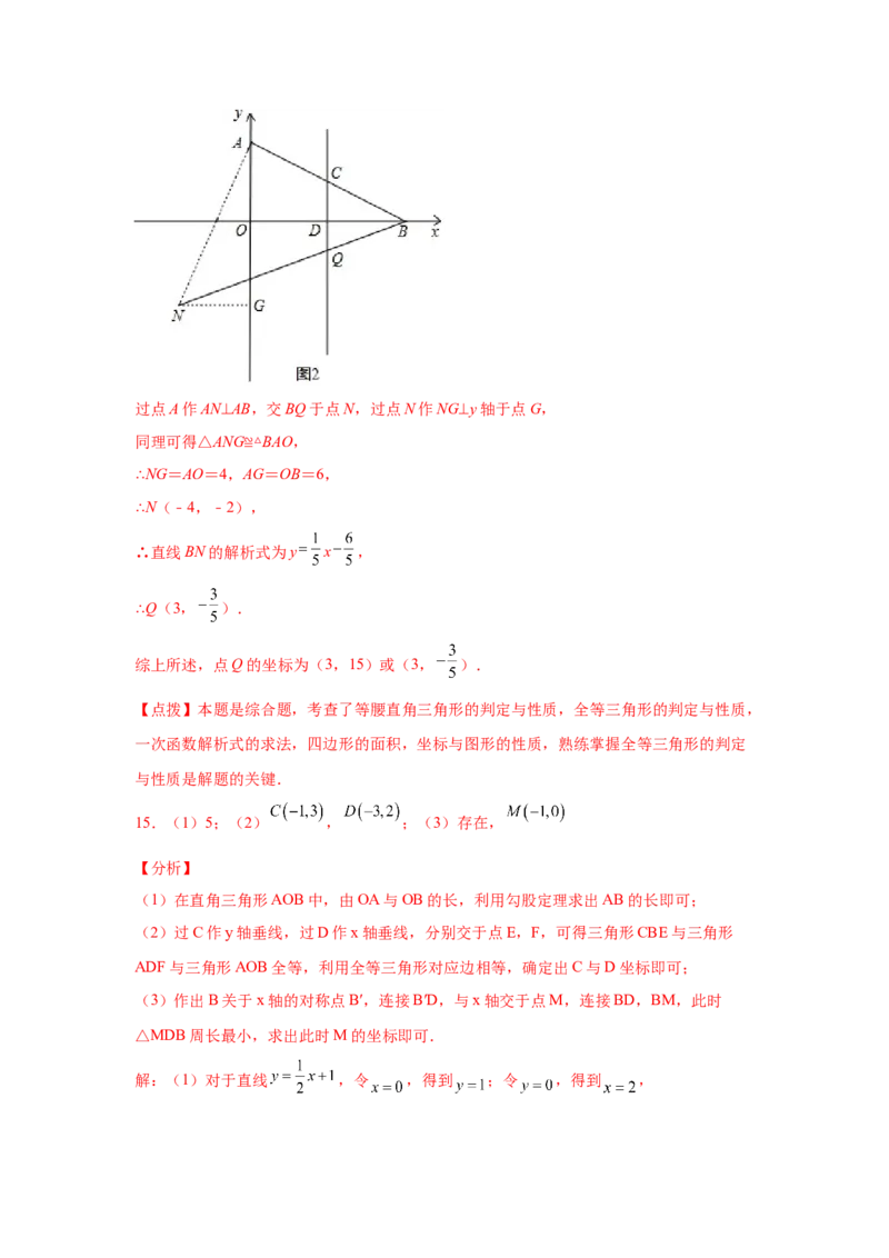 专题4.15一次函数存在性问题（拓展篇）（专项练习）-2021-2022学年八年级数学上册基础知识专项讲练（北师大版）_北师大初中数学_8上-北师大版初中数学_旧版_06专项讲练