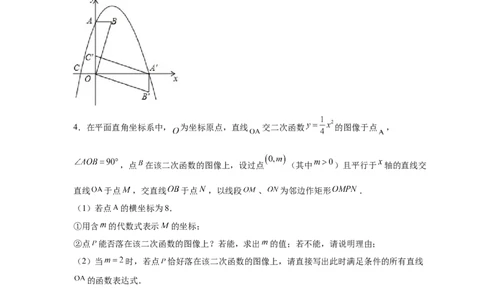 专题2.46二次函数压轴题-特殊四边形问题（专项练习）--_北师大初中数学_9下-北师大版初中数学_05习题试卷_1课时练习_同步练习（第2套）