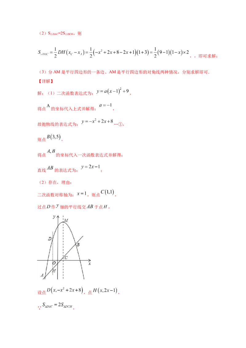 专题2.46二次函数压轴题-特殊四边形问题（专项练习）--_北师大初中数学_9下-北师大版初中数学_05习题试卷_1课时练习_同步练习（第2套）