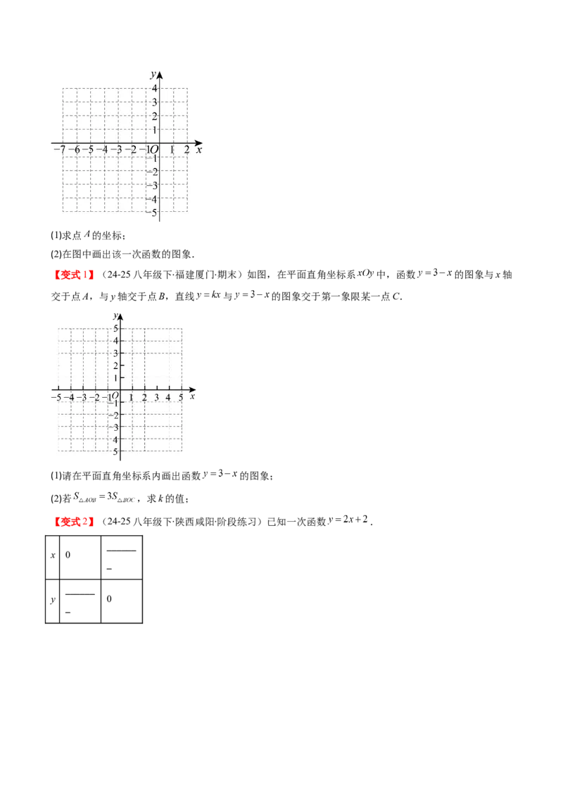 专题4.3一次函数的图象（高效培优讲义）（学生版）(1)_北师大初中数学_8上-北师大版初中数学_初中数学北师大8上-2025秋季新版_第二套推荐25_08专项讲练