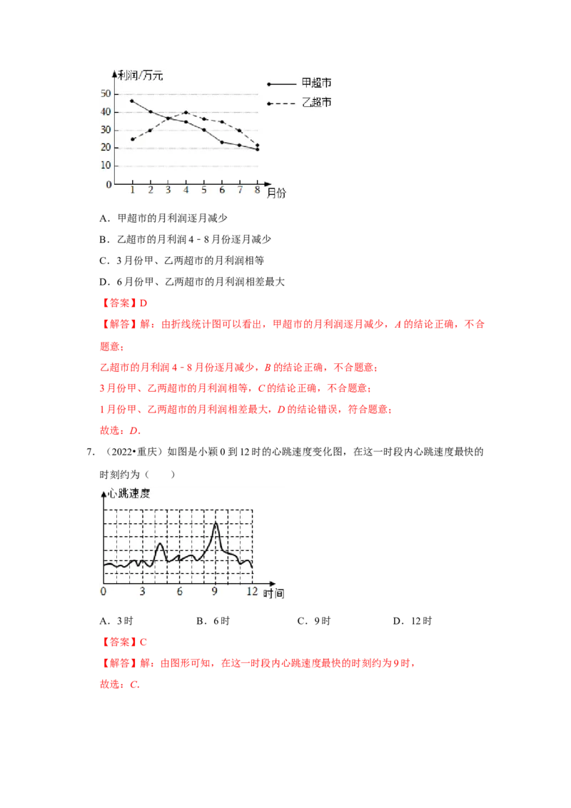 专题6.2数据的集中趋势与离散程度（专项训练）（解析版）_北师大初中数学_8上-北师大版初中数学_旧版_06专项讲练_2022-2023学年八年级数学上册《同步考点解读&bull;专题训练》（北师大版）