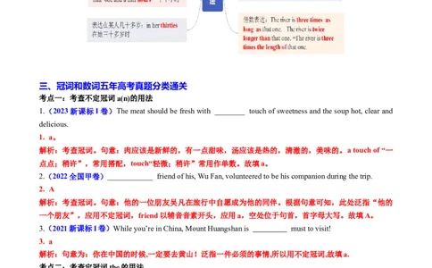 专题20语法填空之冠词数词用法100题（练案）解析版_03高考英语_2025年新高考资料_一轮复习_上好课2025年高考英语一轮复习知识清单323949989