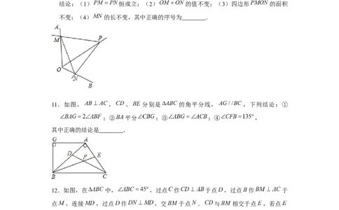 专题4.7多结论问题（原卷版）_北师大初中数学_7下-北师大版初中数学_7下-初中数学北师大版（旧版）赠送_06专项讲练_七年级数学下册单元题型精练（基础题型+强化题型）（北师大版）