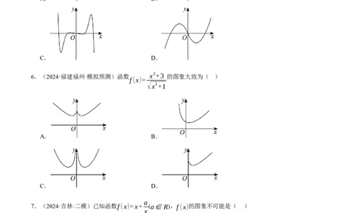 专题2.8函数图象与函数零点问题（练习）（举一反三）（新高考专用）（原卷版）_02高考数学_2025年新高考资料_二轮复习_一、热点题型篇