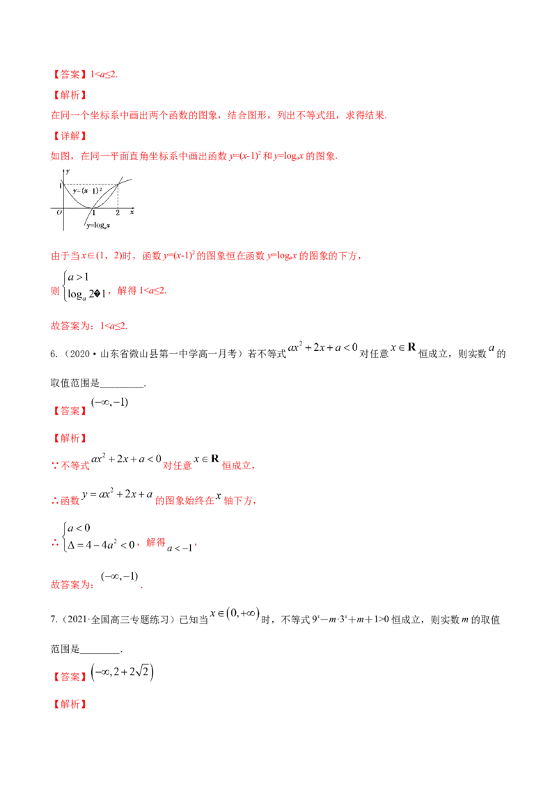 专题2.3二次函数与一元二次方程、不等式2022年高考数学一轮复习讲练测（新教材新高考）（练）解析版_02高考数学_新高考复习资料_2022年新高考资料