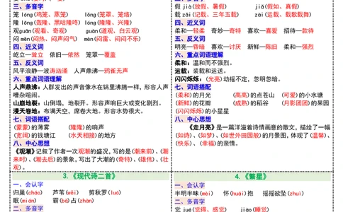 0823四年级上册语文彩虹课课贴(每课重点书贴)(1-12课)(1)_小学1-6年级常用的上册资源汇总_四年级上册资料(1)