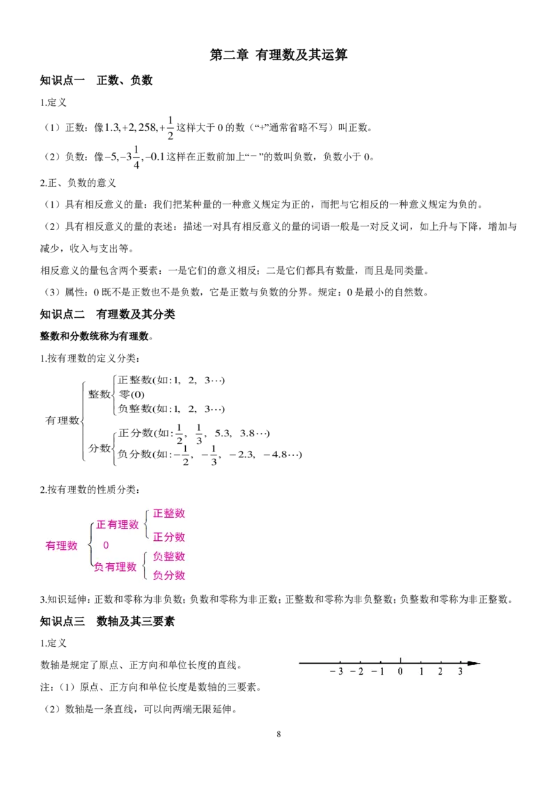 北师大版七年级上数学知识点总结（pdf）_北师大初中数学_7上-北师大版初中数学_7上-初中数学北师大（旧版）赠送_07知识点总结