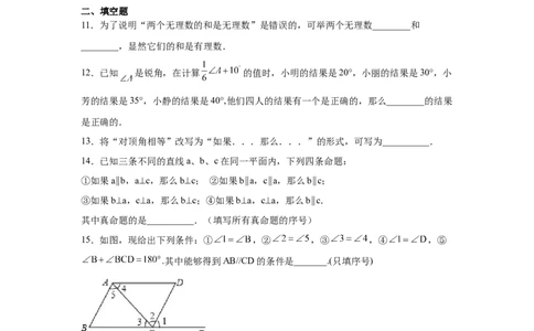专题7.10《平行线的证明》全章复习与巩固（专项练习）-2021-2022学年八年级数学上册基础知识专项讲练（北师大版）_北师大初中数学_8上-北师大版初中数学_旧版_06专项讲练