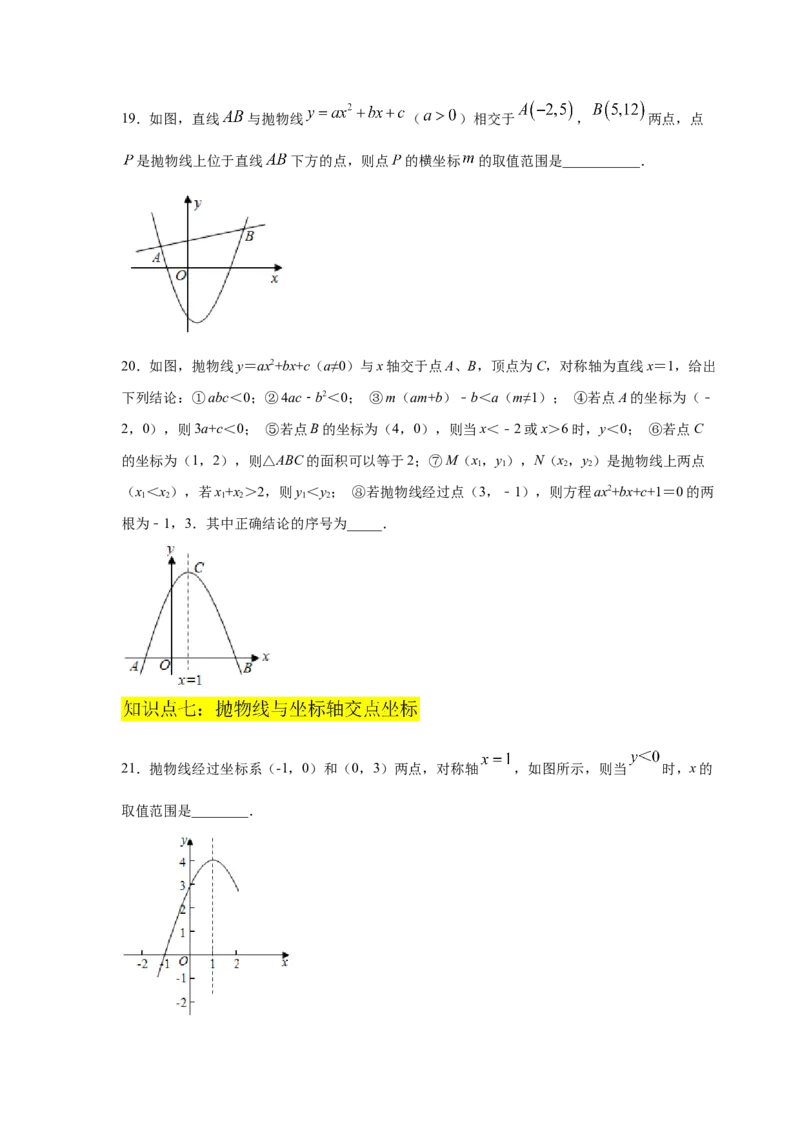 专题2.26二次函数与一元二次方程（专项练习2）-九_北师大初中数学_9下-北师大版初中数学_05习题试卷_1课时练习_同步练习（第2套）