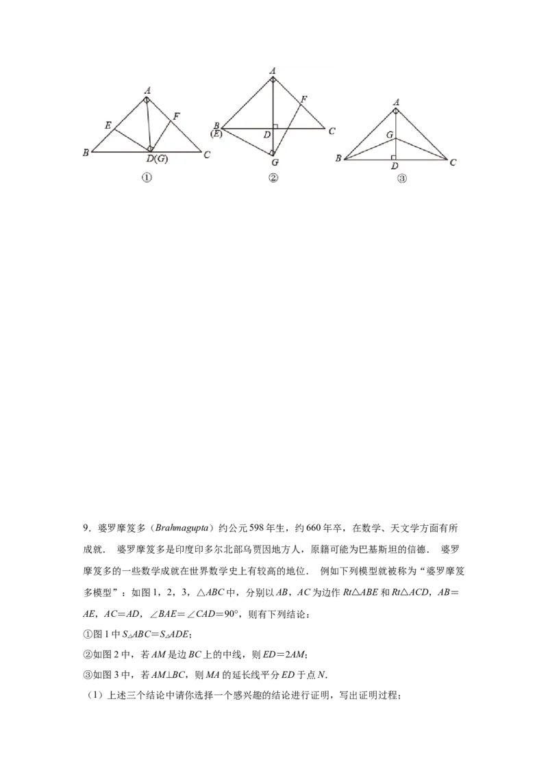 专题3.18旋转全等模型&mdash;&mdash;对角（或顶角）互补模型（专项练习）-八年级数学下册基础知识专项讲练（北师大版）_北师大初中数学_8下-北师大版初中数学_旧版-可参考_05习题试卷