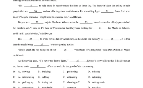 专题27完形填空议论文+夹叙夹议文-2024年新高考英语一轮复习练小题刷大题提能力（原卷版）_03高考英语_新高考复习资料_2024年新高考资料_一轮复习资料_第二部分刷大题