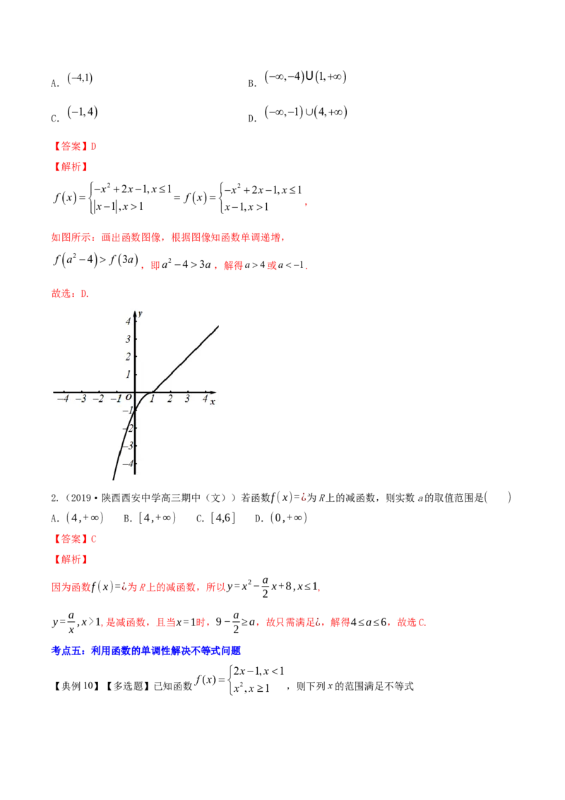 专题3.2函数的单调性与最值2022年高考数学一轮复习讲练测（新教材新高考）（讲）解析版_02高考数学_新高考复习资料_2022年新高考资料