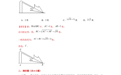 专题1.5雷劈模型（强化）（解析版）_北师大初中数学_8上-北师大版初中数学_旧版_06专项讲练_题型分层练2022-2023学年八年级数学上册单元题型精练（基础题型+强化题型）（北师大版）