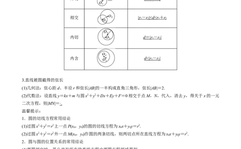专题24直线和圆的方程（思维导图+知识清单+核心素养分析+方法归纳）_02高考数学_2025年新高考资料_一轮复习_2025年高考数学一轮复习《重难点题型与知识梳理&bull;高分突破》（新高考专用）