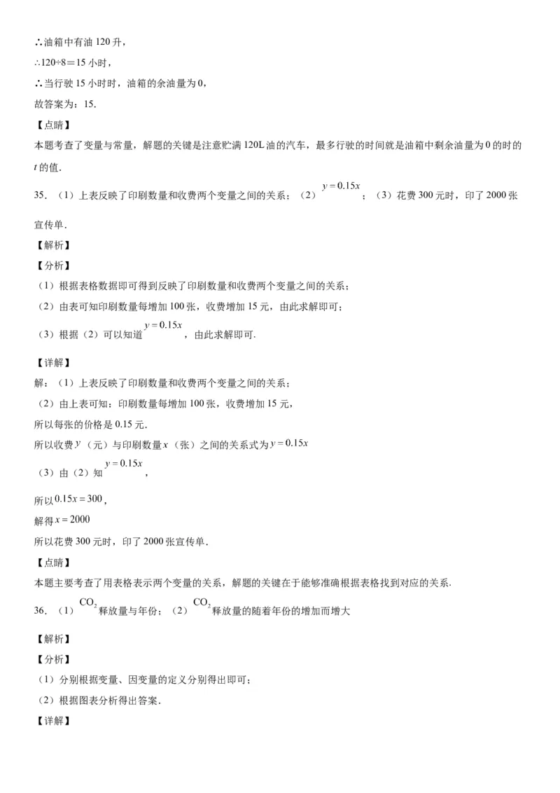 专题强化训练变量之间的关系题型强化-七年级数学下册《考点&bull;题型&bull;技巧》精讲与精练高分突破（北师大版）_北师大初中数学_7下-北师大版初中数学_7下-初中数学北师大版（旧版）赠送