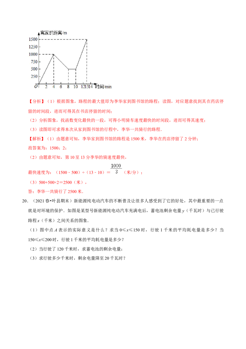 专题3.3用图象表示的变量间关系-七年级数学下册尖子生同步培优题典（解析版）北师大版_北师大初中数学_7下-北师大版初中数学_7下-初中数学北师大版（旧版）赠送_05习题试卷