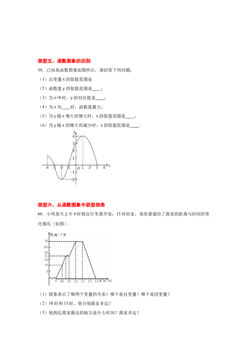 专题4.2函数（专项练习）-2021-2022学年八年级数学上册基础知识专项讲练（北师大版）_北师大初中数学_8上-北师大版初中数学_旧版_06专项讲练