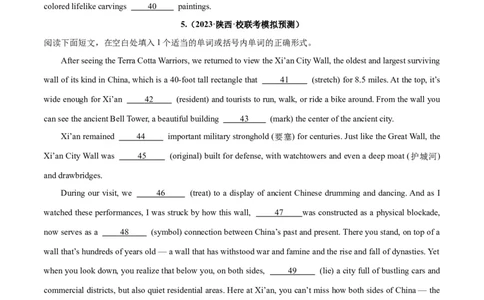专题35语法填空高频话题(旅游出行)-2024年新高考英语一轮复习练小题刷大题提能力（原卷版）_03高考英语_新高考复习资料_2024年新高考资料_一轮复习资料_第二部分刷大题