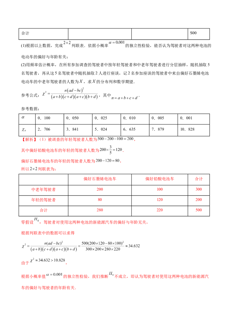 专题22概率与统计的综合应用与高级分析（讲义）（解析版）_02高考数学_2025年新高考资料_二轮复习_01高考语文等多个文件_上好课2025年高考数学二轮复习讲练测（新高考通用）