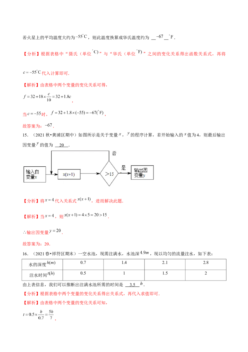 专题3.1用表格表示的变量间关系-七年级数学下册尖子生同步培优题典（解析版）北师大版_北师大初中数学_7下-北师大版初中数学_7下-初中数学北师大版（旧版）赠送_05习题试卷