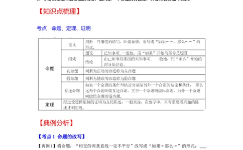 专题7.2+定义与命题（知识解读）-2022-2023学年八年级数学上册《同步考点解读&bull;专题训练》（北师大版）_北师大初中数学_8上-北师大版初中数学_旧版_06专项讲练