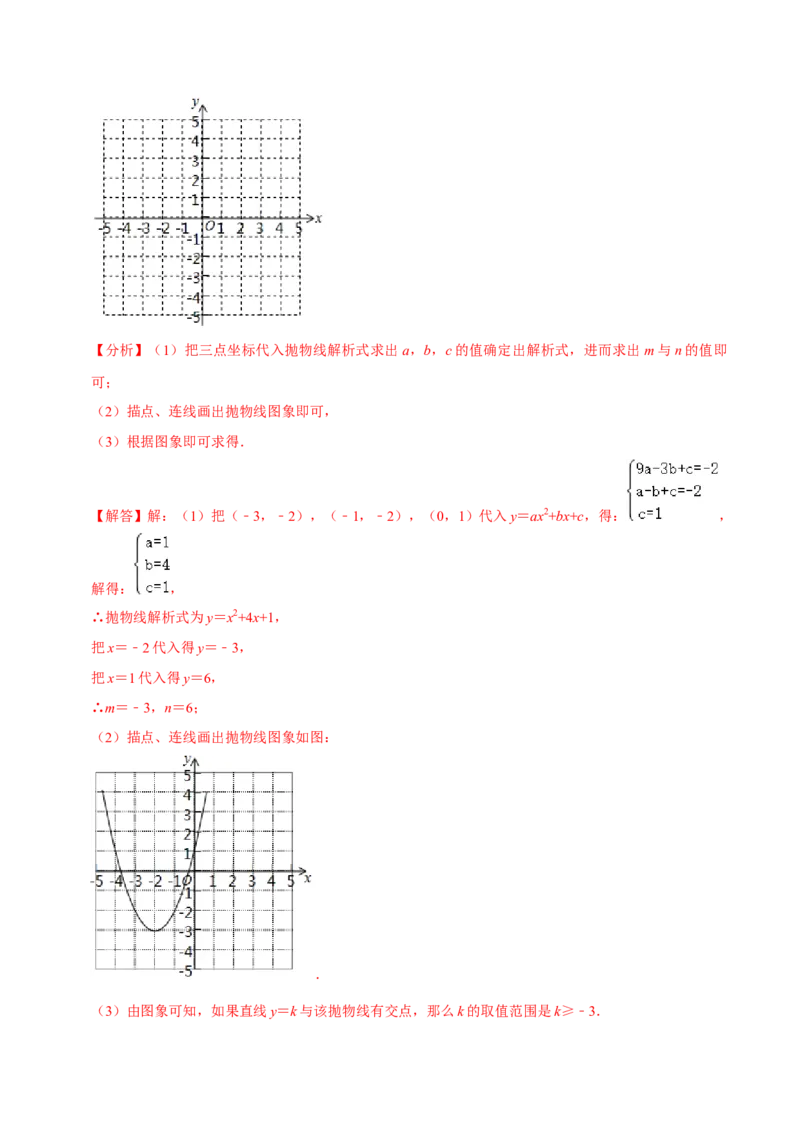 专题2.13二次函数单元测试（能力过关卷）-九年级数学下册尖子生同步培优题典（解析版）北师大版_北师大初中数学_9下-北师大版初中数学_05习题试卷_1课时练习_同步练习（第1套）