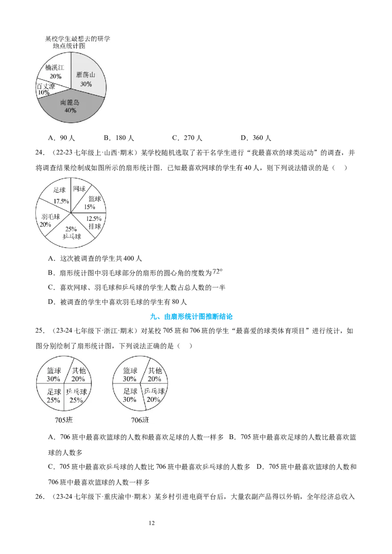 专题10数据的表示法21考点复习指南（讲+练）（原卷版）_北师大初中数学_7上-北师大版初中数学_7上-初中数学北师大（2024新版）持续更新_05讲义练习