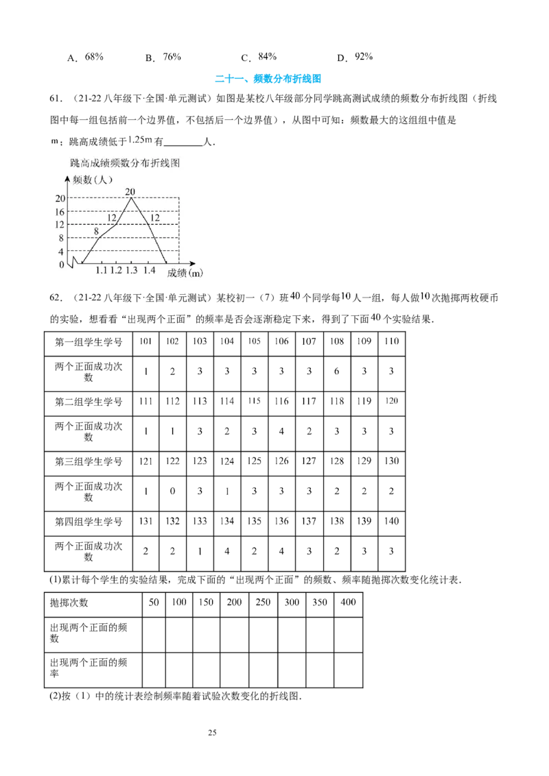 专题10数据的表示法21考点复习指南（讲+练）（原卷版）_北师大初中数学_7上-北师大版初中数学_7上-初中数学北师大（2024新版）持续更新_05讲义练习