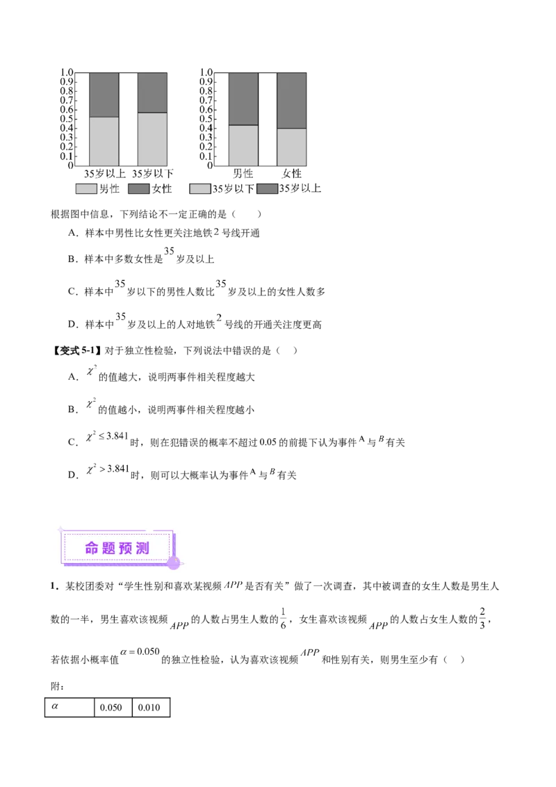 专题21概率与统计常考小题归类（讲义）（原卷版）_02高考数学_2025年新高考资料_二轮复习_01高考语文等多个文件_上好课2025年高考数学二轮复习讲练测（新高考通用）
