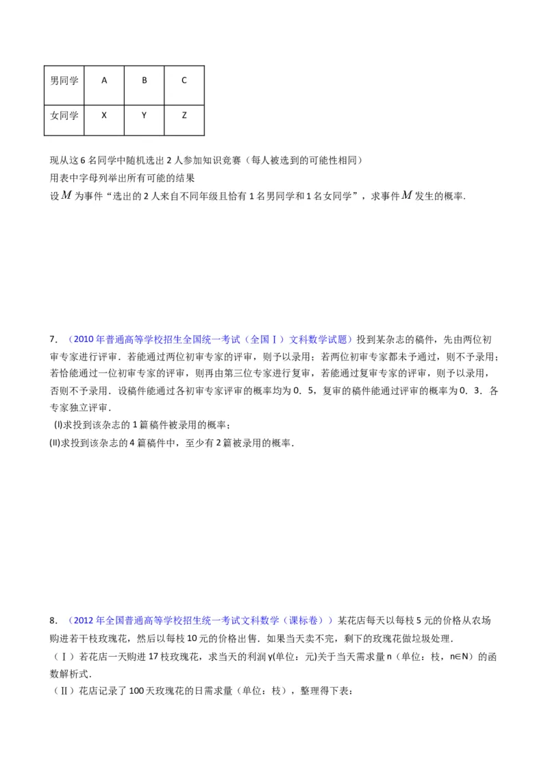 专题42重点专训统计大题专项训练（文科）（学生版）_02高考数学_通用版（老高考）复习资料_2024年复习资料_完备战2024年高考数学一轮复习考点帮（全国通用）