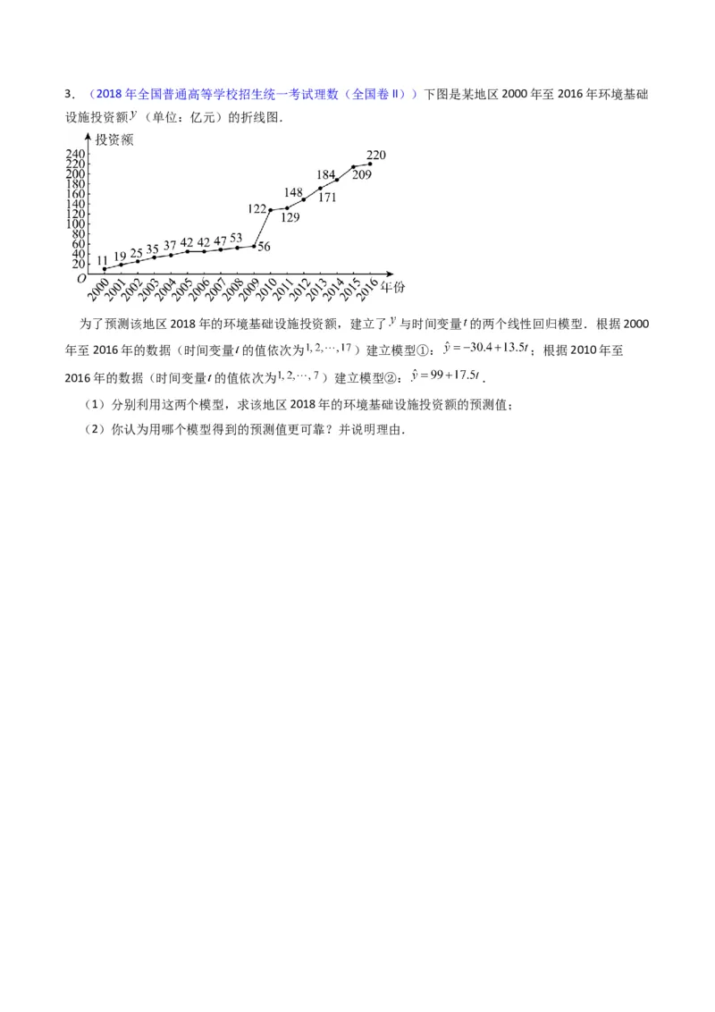 专题42重点专训统计大题专项训练（文科）（学生版）_02高考数学_通用版（老高考）复习资料_2024年复习资料_完备战2024年高考数学一轮复习考点帮（全国通用）