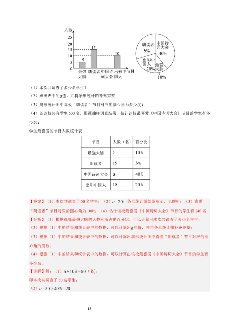 第六章数据的收集与整理（单元重点综合测试）（解析版）-2024-2025学年七年级数学上册单元速记&middot;巧练（北师大版2024）_北师大初中数学_7上-北师大版初中数学_05讲义练习