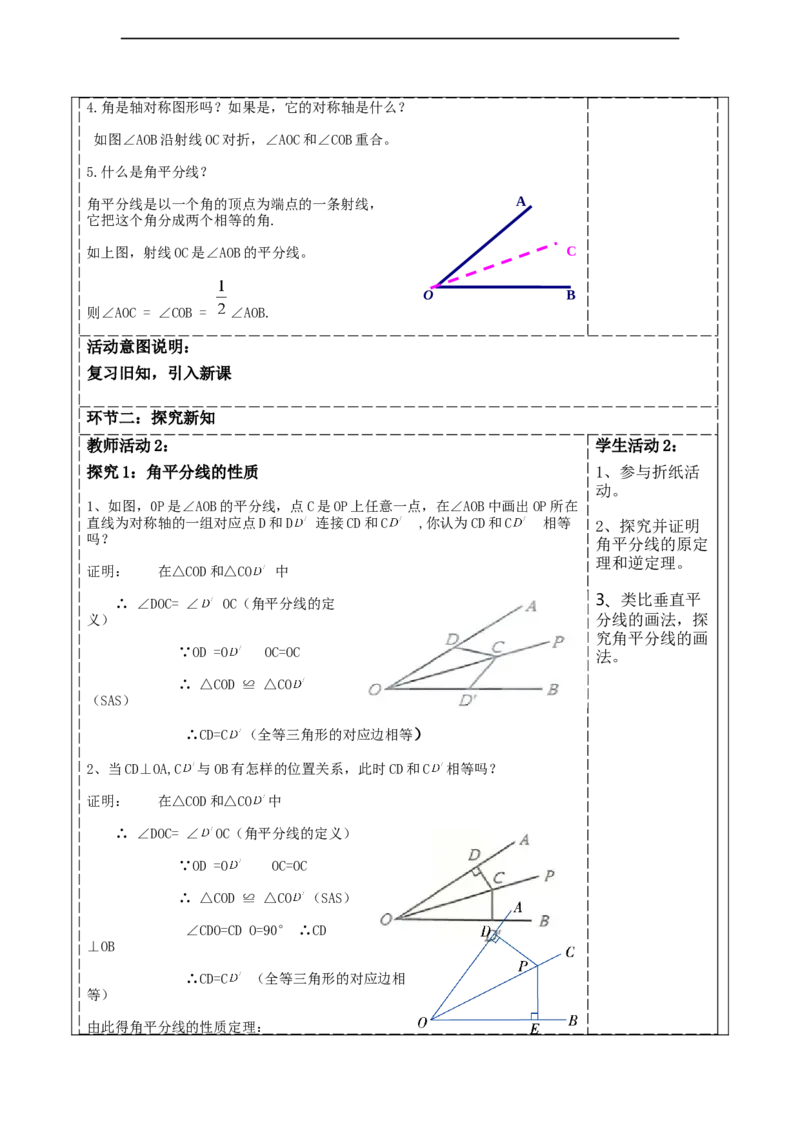 第五章《图形的轴对称》5.2简单的轴对称图形（角平分线）_北师大初中数学_7下-北师大版初中数学_7下-初中数学北师大版（2025春季新版）持续更新_1.课件+教案+单元整体教学设计（齐全）