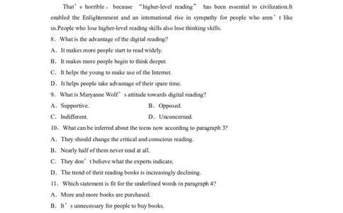 专题一　热考点　模拟练&mdash;&mdash;同源高考主题集训_03高考英语_2025年新高考资料_二轮复习_2025年高考英语大二轮_学生用书Word版文档_学生用书_阅读篇&mdash;&mdash;四选一阅读和七选五阅读